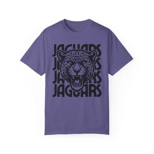 Jaguars Shirt Retro Jaguar Mascot Comfort Colors Jaguar Shirt Retro Style Graphic Back to School Teacher Shirt Jaguars School Spirit Wear image 9