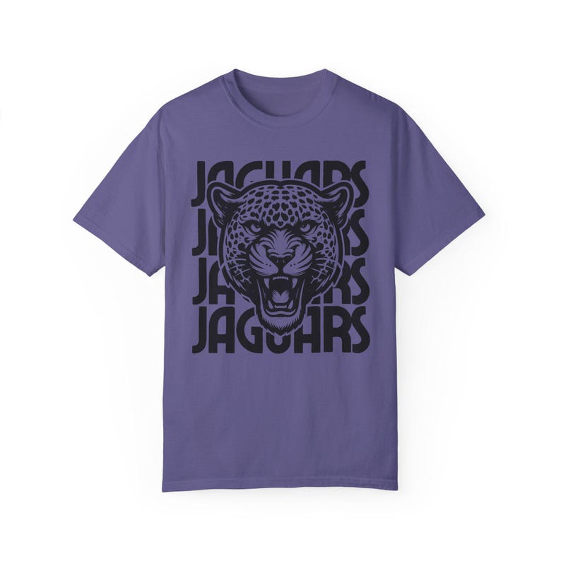Jaguars Shirt Retro Jaguar Mascot Comfort Colors Jaguar Shirt Retro Style Graphic Back to School Teacher Shirt Jaguars School Spirit Wear image 9