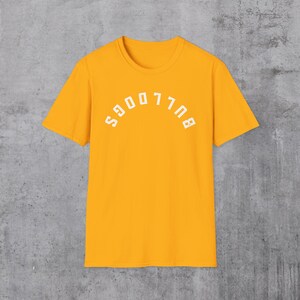 Bulldogs Mascot Upside Down Logo Shirt Bulldogs Shirt Bulldogs Baseball Bulldogs Team Spirit Retro Bulldogs Shirt Back to School Teacher Tee image 3