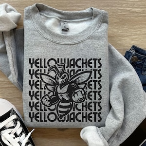 Gelbjacken Maskottchen Sweatshirt Gelbjacken Sweatshirt Zurück in der Schule Gelbjacken Fußball Gelbjacken Basketball Gelbjacken Mama