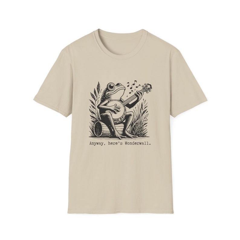 Retro Frog Shirt Vintage Style Banjo Tee Wonderwall Shirt Funny Hipster Tshirt Bluegrass Country Music image 7