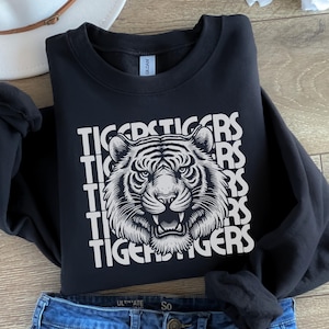 Tigers Mascot Sweatshirt Tigers Sweatshirt Back To School Tigers Football Tigers Basketball Tigers Mom Tigers Dad Gameday Sweatshirt
