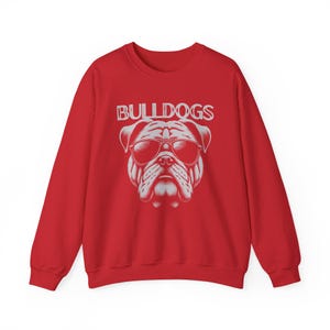 Bulldogs Mascot Crewneck Sweatshirt Bulldog Shirt Bulldog Sweatshirt Bulldog Mascot Back to School Sweater Teacher Shirt First Day of School image 2