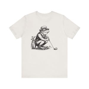 Retro Frosch Shirt Lustiger Frosch Unisex T-Shirt Retro Grafik Frosch Golf Grafik T-Shirt Lustiges Golf Shirt Bild 7