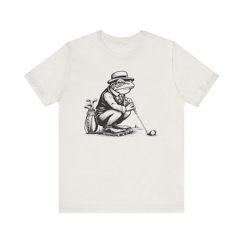 Retro Frosch Shirt Lustiger Frosch Unisex T-Shirt Retro Grafik Frosch Golf Grafik T-Shirt Lustiges Golf Shirt Bild 7