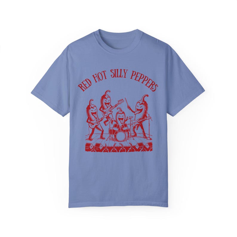 Red Hot Silly Peppers Comfort Colors estilo anos 90 Retro Engraçado Rock Band Camiseta Músico Presente Silly Tee Snarky Tee Tiktok Meme Camiseta Guitarra imagem 7