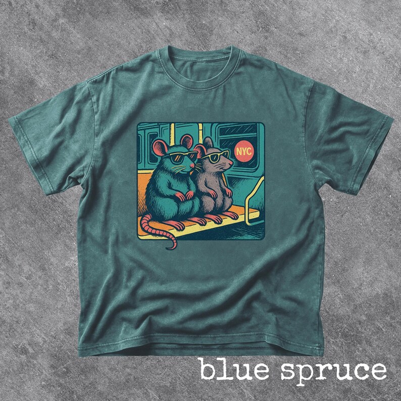 Retro NYC Rat Graphic Tee Comfort Colors New York City Tee Vintage 90s Style NYC Subway Shirt New York Trip Shirt Broadway Fan Shirt image 5
