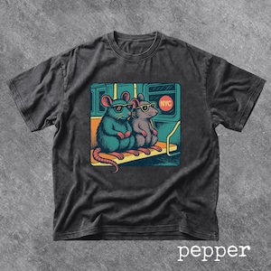 Retro NYC Rat Graphic Tee Comfort Colors New York City Tee Vintage 90s Style NYC Subway Shirt New York Trip Shirt Broadway Fan Shirt image 1