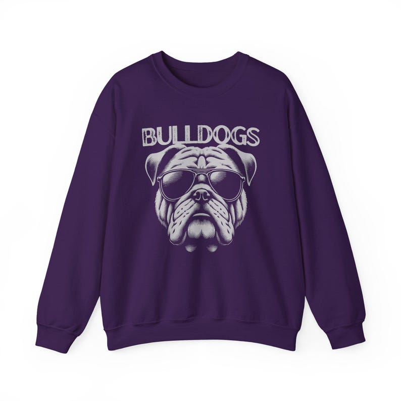 Bulldogs Mascot Crewneck Sweatshirt Bulldog Shirt Bulldog Sweatshirt Bulldog Mascot Back to School Sweater Teacher Shirt First Day of School image 5
