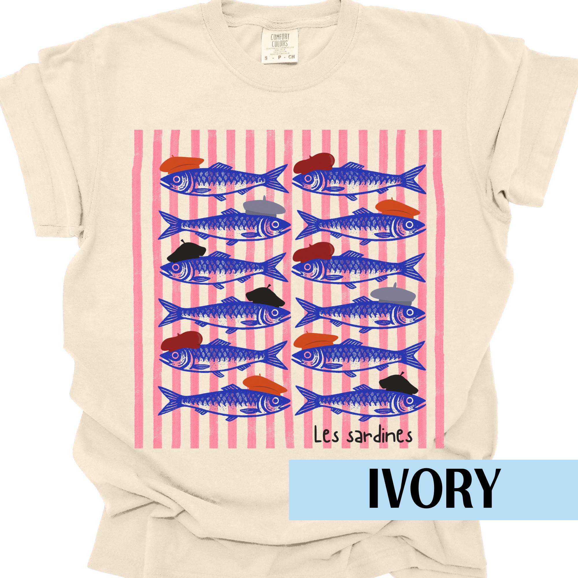 Les Sardines Shirt French Shirt Sardine Shirt Nautical Shirt