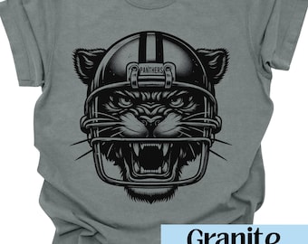 Panthers voetbalshirt retro panter mascotte comfort kleuren pantershirt terug naar school leraar shirt panter schoolkleuren Go Panthers Tee