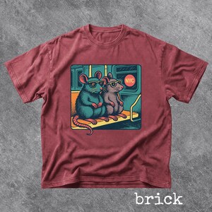 Retro NYC Rat Graphic Tee Comfort Colors New York City Tee Vintage 90s Style NYC Subway Shirt New York Trip Shirt Broadway Fan Shirt image 6