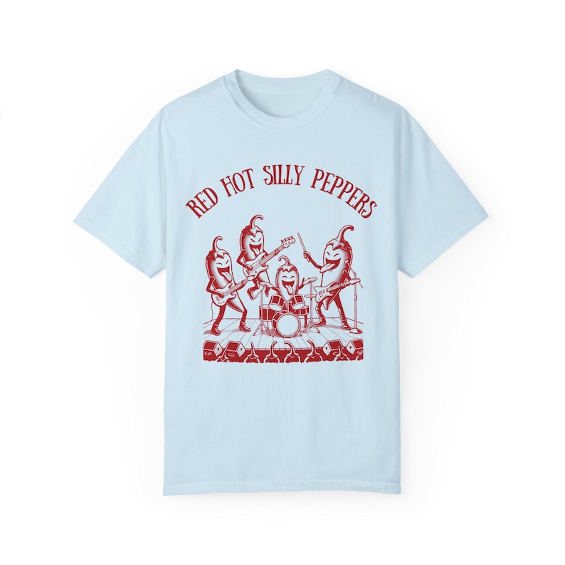 Red Hot Silly Peppers Comfort Colors estilo anos 90 Retro Engraçado Rock Band Camiseta Músico Presente Silly Tee Snarky Tee Tiktok Meme Camiseta Guitarra imagem 5