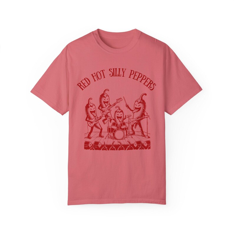 Red Hot Silly Peppers Comfort Colors estilo anos 90 Retro Engraçado Rock Band Camiseta Músico Presente Silly Tee Snarky Tee Tiktok Meme Camiseta Guitarra imagem 8