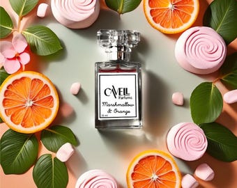 Marshmallow & Orange | Dont be shy Inspired | Cavell Spray Perfume Gift For Women Orange Blossom Honeysuckle Vanilla Caramel