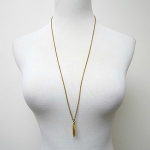 TASSEL gold  tone metal long necklace