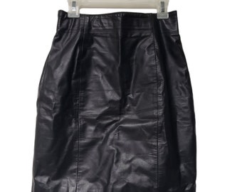 90s W Leather by Wilsons rock star black leather mini skirt . size 4