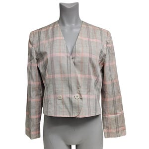 70s Country Sophisticates by PENDLETON plaid  light jacket . size 10  .  made in USA