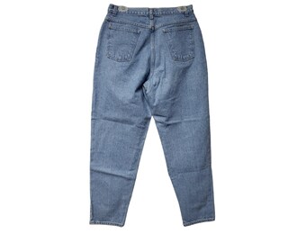 90s Northwest Blue high rise denim mom jeans . 14 short