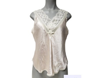90s Christian Dior lacy cami top . large . made in USA