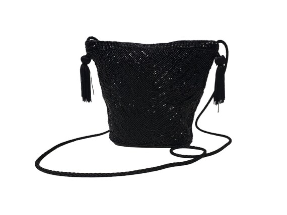 90s Talbots chevron pattern micro-beaded fringe b… - image 8