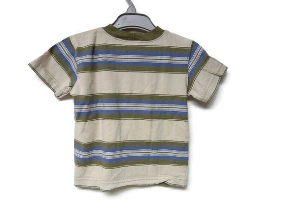 90s 00s Talbots Kids Striped Cotton Shirt . Toddler Size 3 