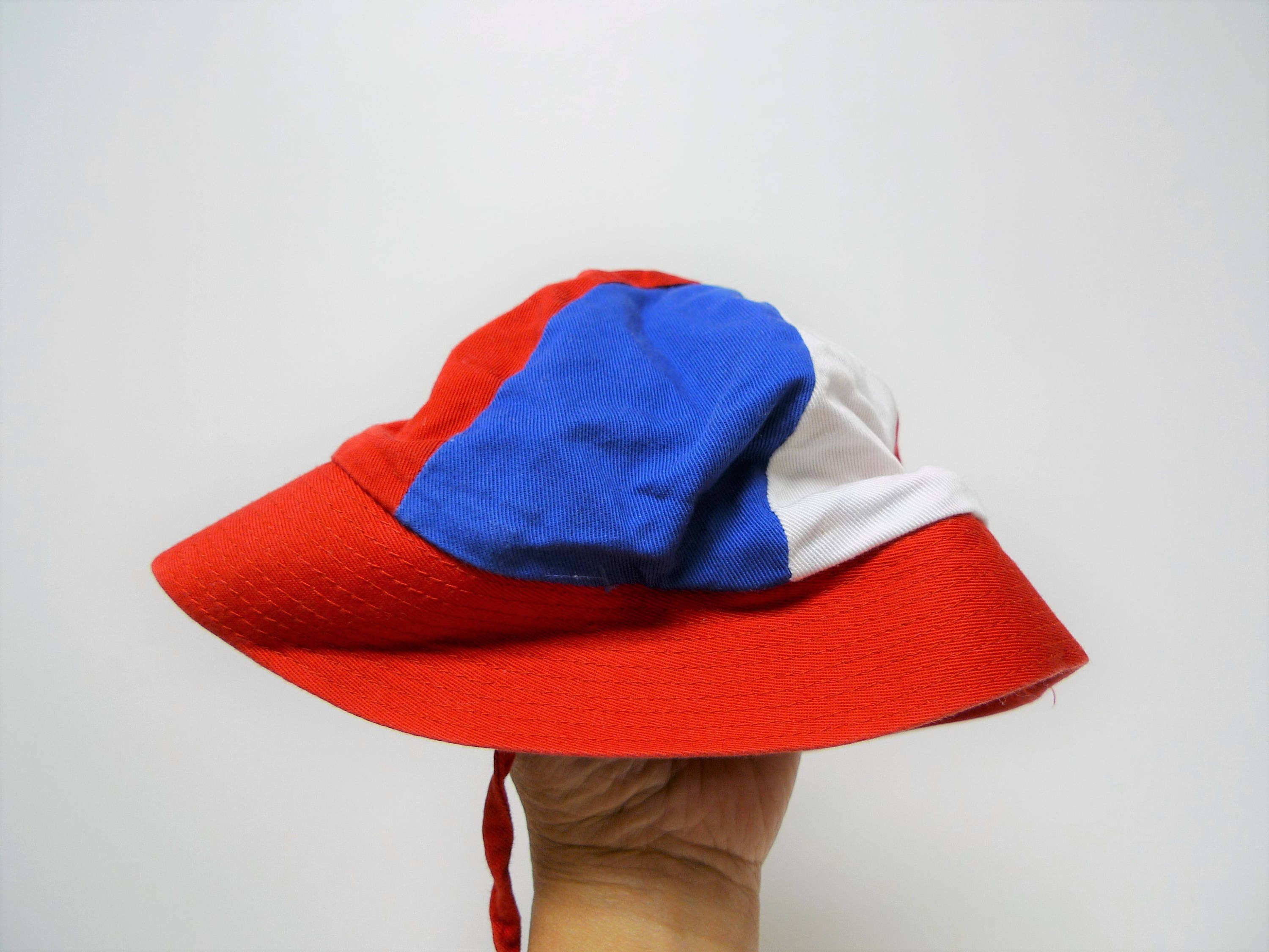 red white blue bucket hat