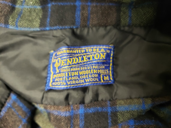 Vintage 60s Pendleton Wool Plaid Shirt - Made in … - image 9