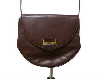 Etienne Aigner . burgundy leather shoulder bag