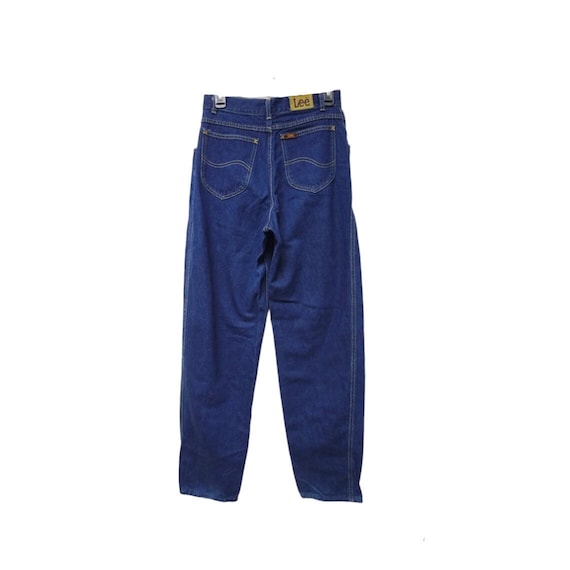 Lee . 80s 90s high waist blue denim pleated jeans… - image 1