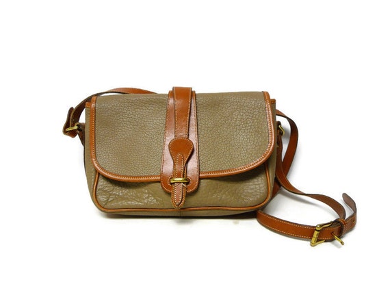 Vintage Dooney & Bourke Pebbled Leather Flap Shoulder Handbag - Sale