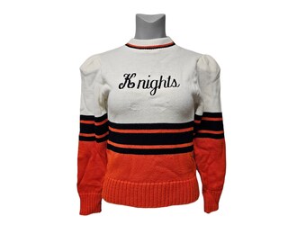 60s - 70s Bristol Products Official Award Sweater . Knights . fits a small . made in USA