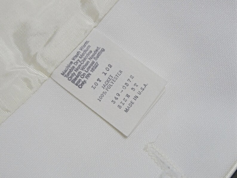 New Goodies . 70s white tuxedo set . 5 piece set . size 3T . | Etsy