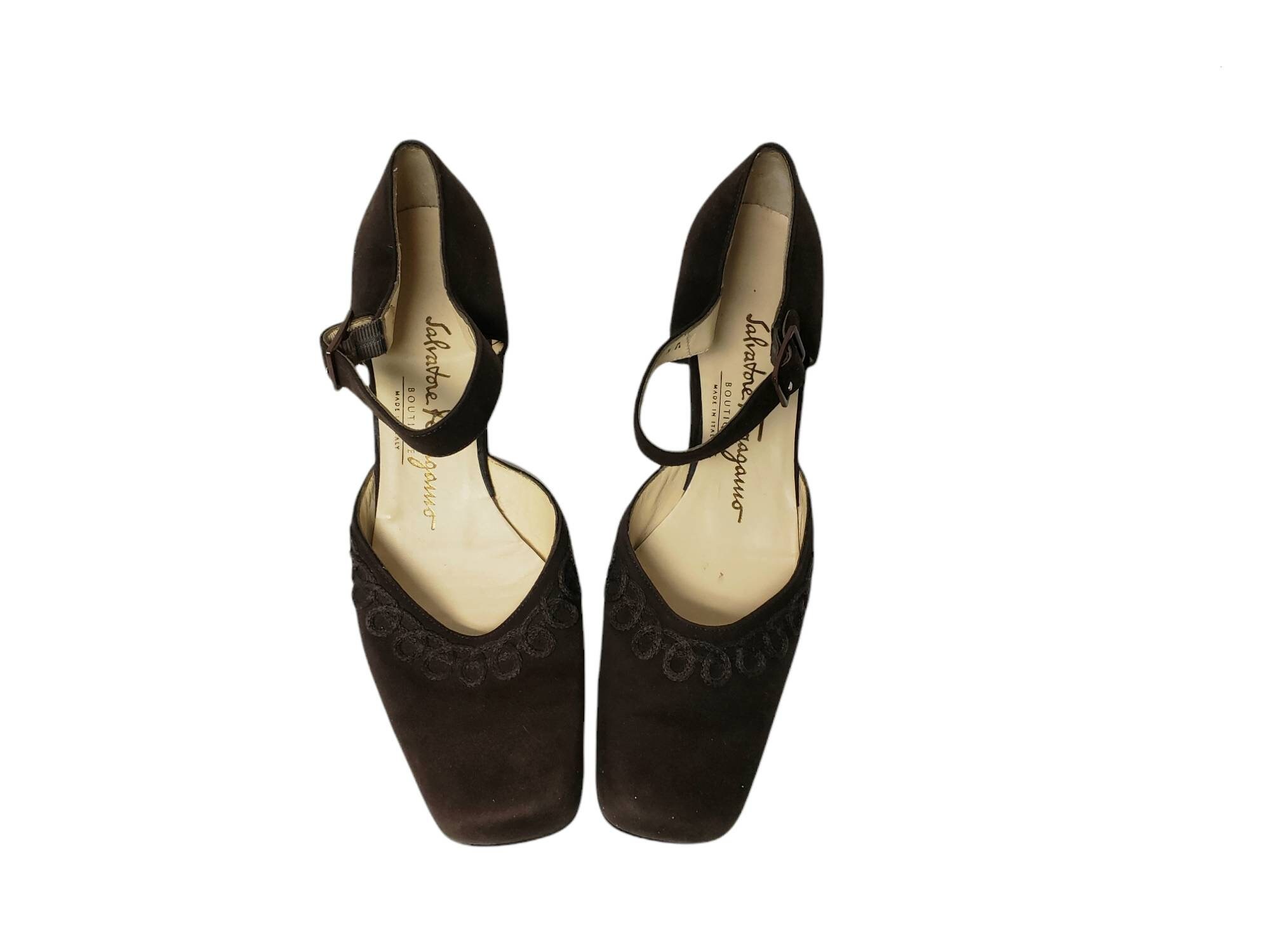 【関税&送料込】Salvatore Ferragamo Dark Brown Suede Shoulde Salvatore Ferragamo women's brown suede loafers 7.5 AAAA | eBay