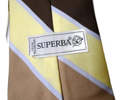 Suberba . 70s stripes poly necktie - image 3