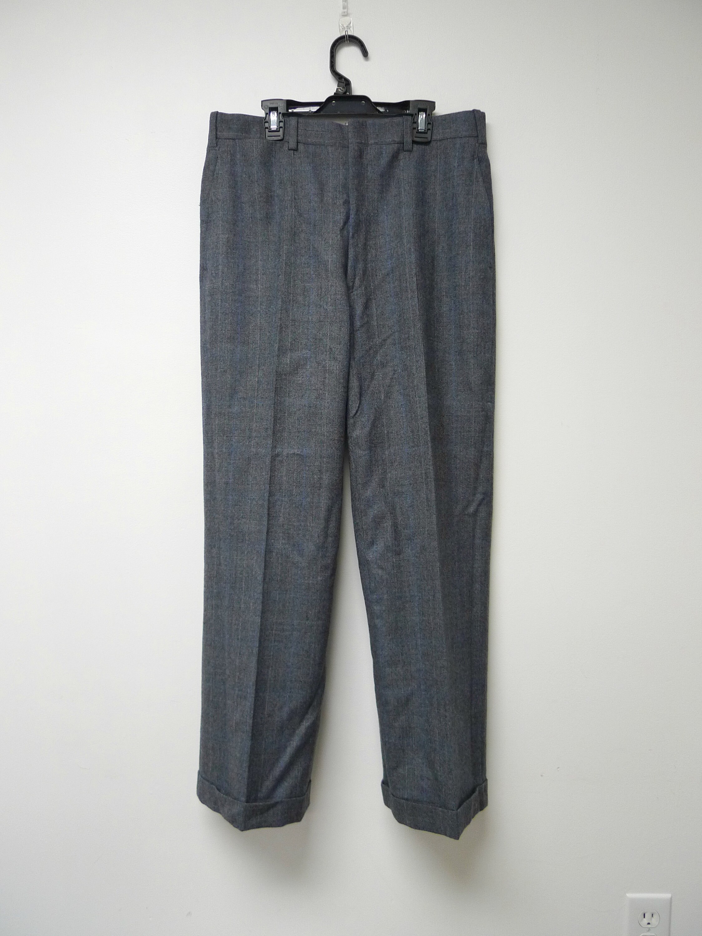 Glen Plaid Trousers With Belt Loops and Inside Brace Buttons . - Etsy