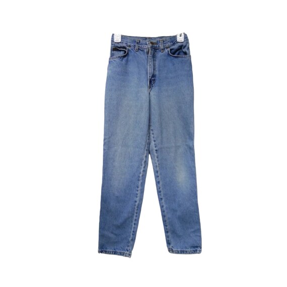 Chic . 80s 90s high waist faded distressed denim … - image 2