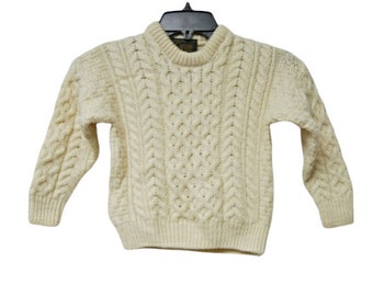 Carraig Donn pure wool knitted sweater . size 18 months . made in Ireland