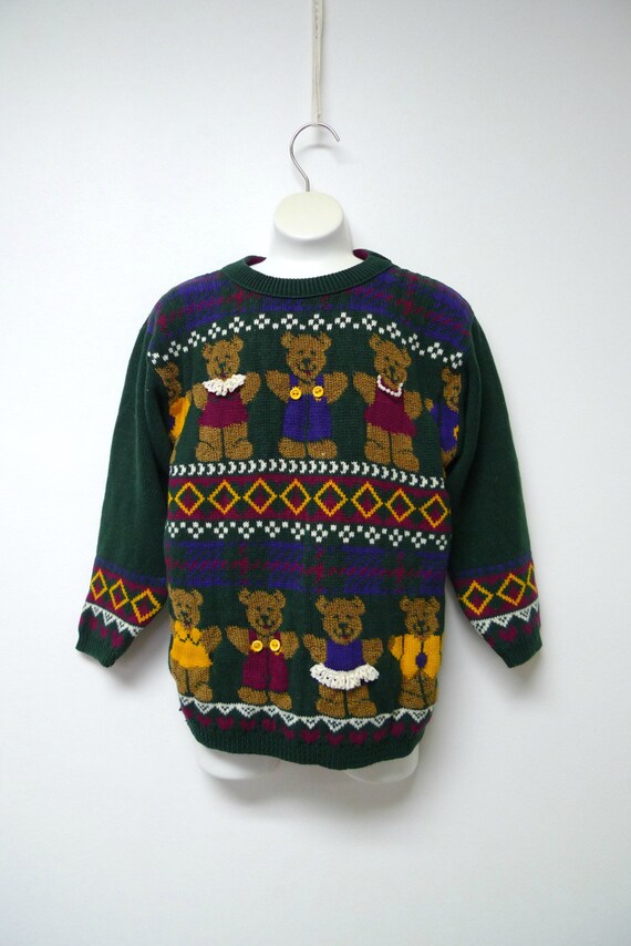 80s Jet Set kitsch tunic sweater / pullover . size