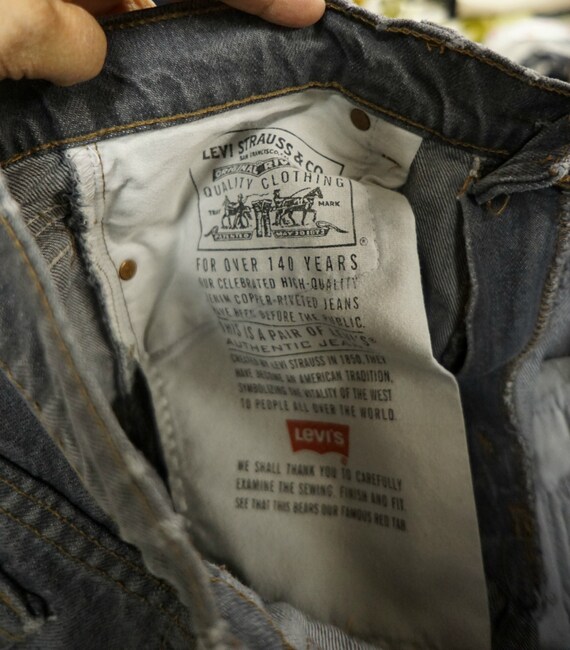 90s Levi's 550 gray denim high waist jeans . 30" … - image 6