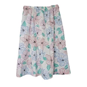 70s floral print skirt . size 12 . made in USA