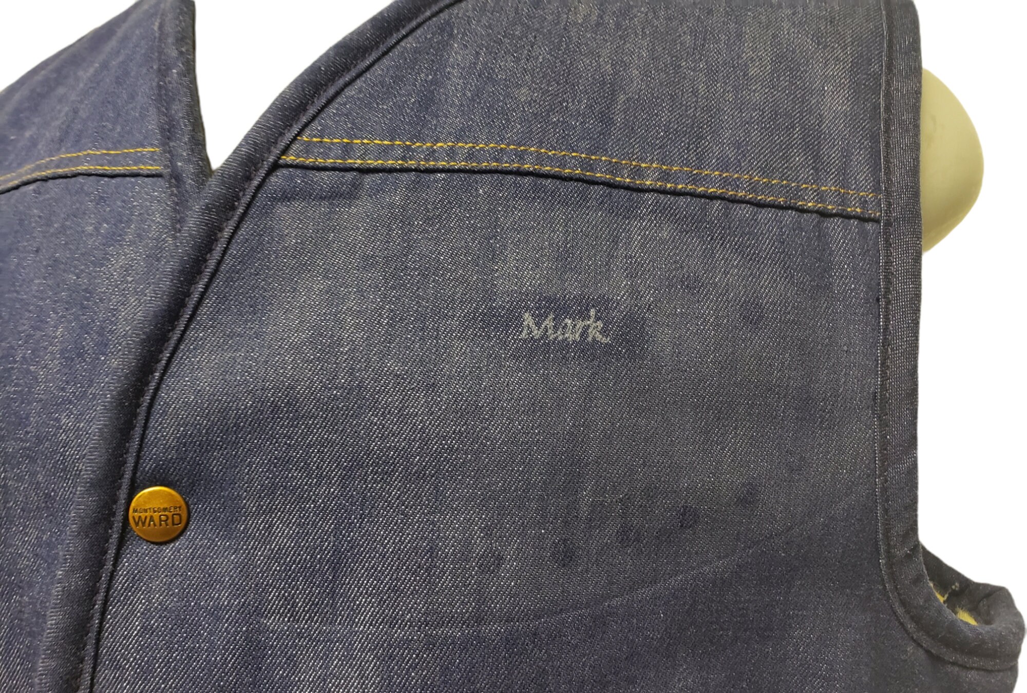 60s - 70s Montgomery Ward Sherpa Lined Denim Vest . XL - Etsy Canada