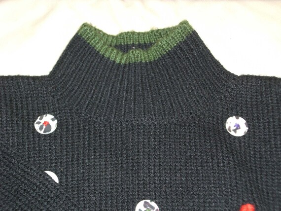 80s - 90s Fabe colored buttons cropped sweater . … - image 3