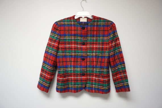 PENDLETON wool plaid jacket . size 10 . made in U… - image 1