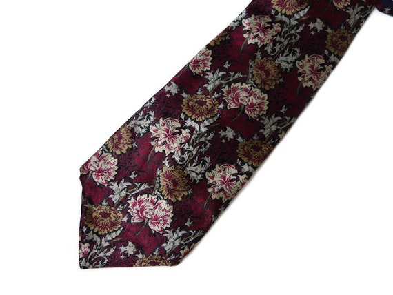 90s - 00s floral all necktie . made in USA - image 2