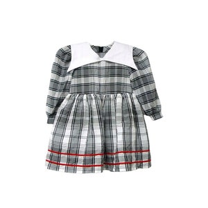 Vintage 50s Plaid Dress: Long Sleeve Dolly Style, Size 4T-6T
