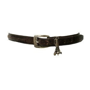 90s - 00s Brighton Golf charms leather belt . size M - L / 32 . crafted in USA
