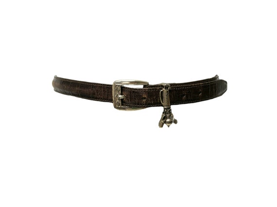 90s - 00s Brighton Golf Charms Leather Belt . Size M - L  display picture 3