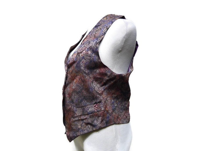 iridescent brocade vest fits medium