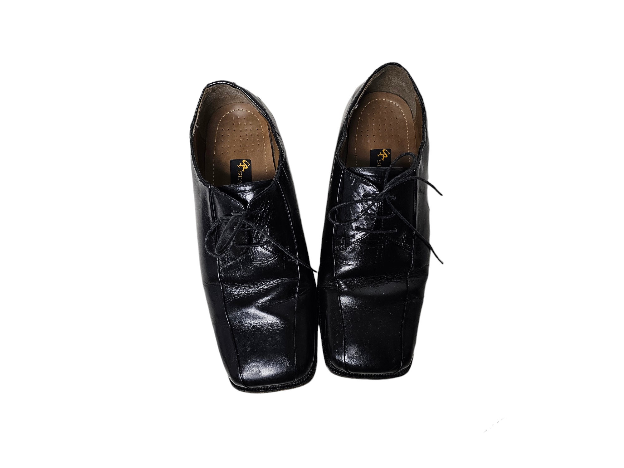 靴 vintage square toe leather shoes Vintage Elegant Square Toe Leather Shoes – Don't Panic Shoes